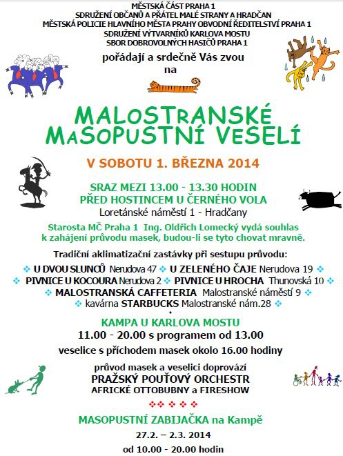 Malostranský masopust 2014 / PROGRAM SE JEŠTĚ MŮŽE ZMĚNIT…