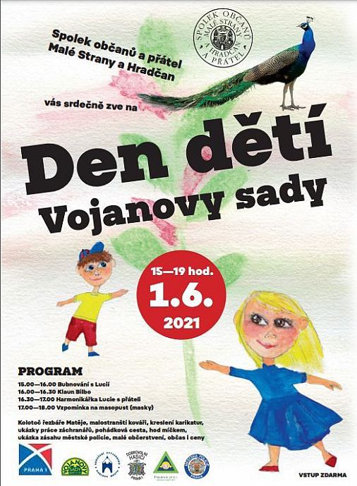 Den dětí ve Vojanových sadech 1. 6. 2021 do 15 hodin